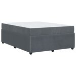 vidaXL Cadre de lit avec matelas Gris foncé 140 x 200 cm tissu
