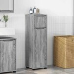 vidaXL Cabinet de salle de bain Gris Sonoma 30 5 x 30 x 101 cm