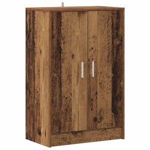 vidaXL Armoire à chaussures vieux bois 60x35x92 cm bois d'ingénierie