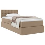 vidaXL Lit avec rangement et matelas Cappuccino 100 x 200 cm