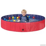 vidaXL Piscine pour enfants Rouge et bleu Ø 160 x 30 cm