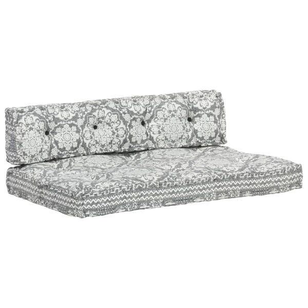 vidaXL Coussin de canapé palette Gris clair Tissu Patchwork