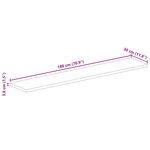 vidaXL Dessus de table rectangulaire bois massif de manguier brut