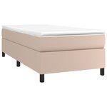 vidaXL Sommier à lattes de lit avec matelas Cappuccino 90x200 cm