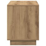 Meuble TV vidaXL en chêne artisanal 80x35x45 cm en bois d'ingénierie