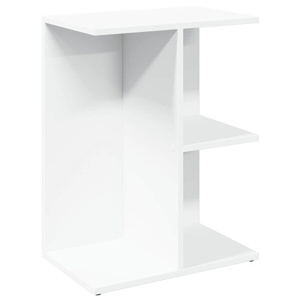 vidaXL Table de chevet blanc 46 5x29x61 cm bois d’ingénierie