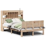 vidaXL Lit bibliothèque sans matelas 135x190 cm bois de pin massif
