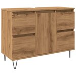 vidaXL Armoire de salle de bain chêne artisanal bois d'ingénierie