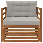 vidaXL Canapé d’extérieur Bois d'acacia massif et polyester