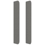 vidaXL Tête de lit avec oreilles Gris foncé 163x16x118/128 cm Tissu