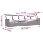 vidaXL Canapé de jardin avec coussins 5 places gris résine tressée