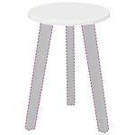 vidaXL Plateau de table Blanc brillant 30 x 30 x 1 5 cm