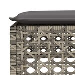 vidaXL Salon de jardin avec coussins 7 Pièces gris résine tressée