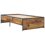 vidaXL Cadre de lit Bois ancien 80 x 200 cm Bois d'ingénierie