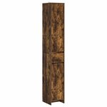 vidaXL Armoire de salle de bain Chêne fumé 30 x 33 x 190 cm