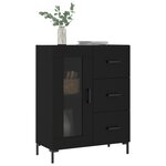 vidaXL Buffet noir 69 5x34x90 cm bois d'ingénierie