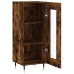 vidaXL Buffet Chêne fumé 34 5x34x90 cm Bois d'ingénierie