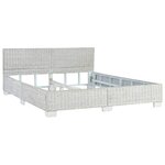 vidaXL Cadre de lit Gris Rotin naturel 160 x 200 cm