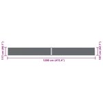 vidaXL Auvent latéral rétractable Anthracite 117x1200 cm