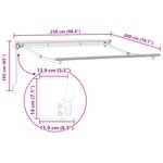 vidaXL Auvent en semi-cassette rétractable à fonctionnement manuel