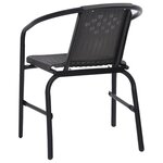 vidaXL Chaises de jardin lot de 2 Plastique Rotin et acier 110 kg