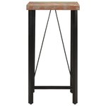vidaXL Table de bar 55x55x107 cm bois massif de récupération et fer