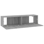 vidaXL Armoire murale TV Sonoma gris 120x30x30 cm Bois d'ingénierie