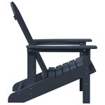 vidaXL Chaise Adirondack Bleu marine 74 x 82 x 92cm Plastique