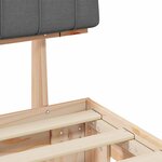 vidaXL Cadre de lit avec tête de lit rembourrée Gris clair