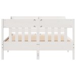 vidaXL Cadre de lit sans matelas blanc 120x190 cm bois de pin massif