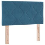 Tête de lit vidaXL Design Blocs Diamants Bleu Foncé 80 cm Velours