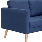 vidaXL Canapé à 2 places tissu bleu
