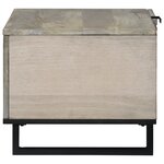vidaXL Table basse Blanc  Noir 80 x 50 x 40 cm Bois de mangue massif