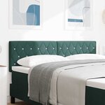 vidaXL Tête de Lit en Velours Argyle Manuel Vert foncé 140 cm Velours
