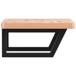 vidaXL Étagère de vasque murale acier et bois massif de hêtre