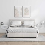 vidaXL Étagère Murale 2 Pièces Blanc brillant 38 x 19 x 19 cm