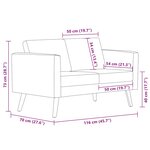 vidaXL Canapé à 2 places tissu taupe