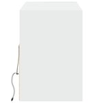 vidaXL Meuble TV mural avec lumières LED blanc 130x31x45 cm