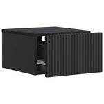vidaXL Cabinet de chevet mural avec tiroir Noir 33 x 34 5 x 20 cm