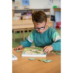 Dans la forêt - la grenouille pousse  31 pièces de puzzle