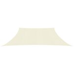 vidaXL Voile d'ombrage 160 g/m² Crème 4/5x4 m PEHD