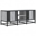 vidaXL Meuble TV sonoma gris 100x35x41 cm bois d'ingénierie et métal