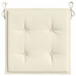 vidaXL Coussins de chaise jardin lot de 4 crème 50x50x3cm tissu oxford
