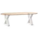 vidaXL Pieds de table basse 2 pièces Blanc 30 x (30-31 3) cm Acier