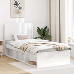 vidaXL Tête de lit Blanc brillant