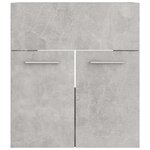 Vidaxl armoire d'évier avec lavabo intégré gris béton aggloméré