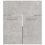 vidaXL Armoire d'évier avec lavabo intégré Gris béton Aggloméré