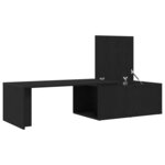 vidaXL Table basse Chêne noir 150 x 50 x 35 cm Bois d'ingénierie