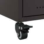 vidaXL Tables de chevet 2 Pièces noir 36x39x43 5 cm acier