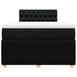vidaXL Sommier à lattes de lit avec matelas Noir 120x200 cm Tissu